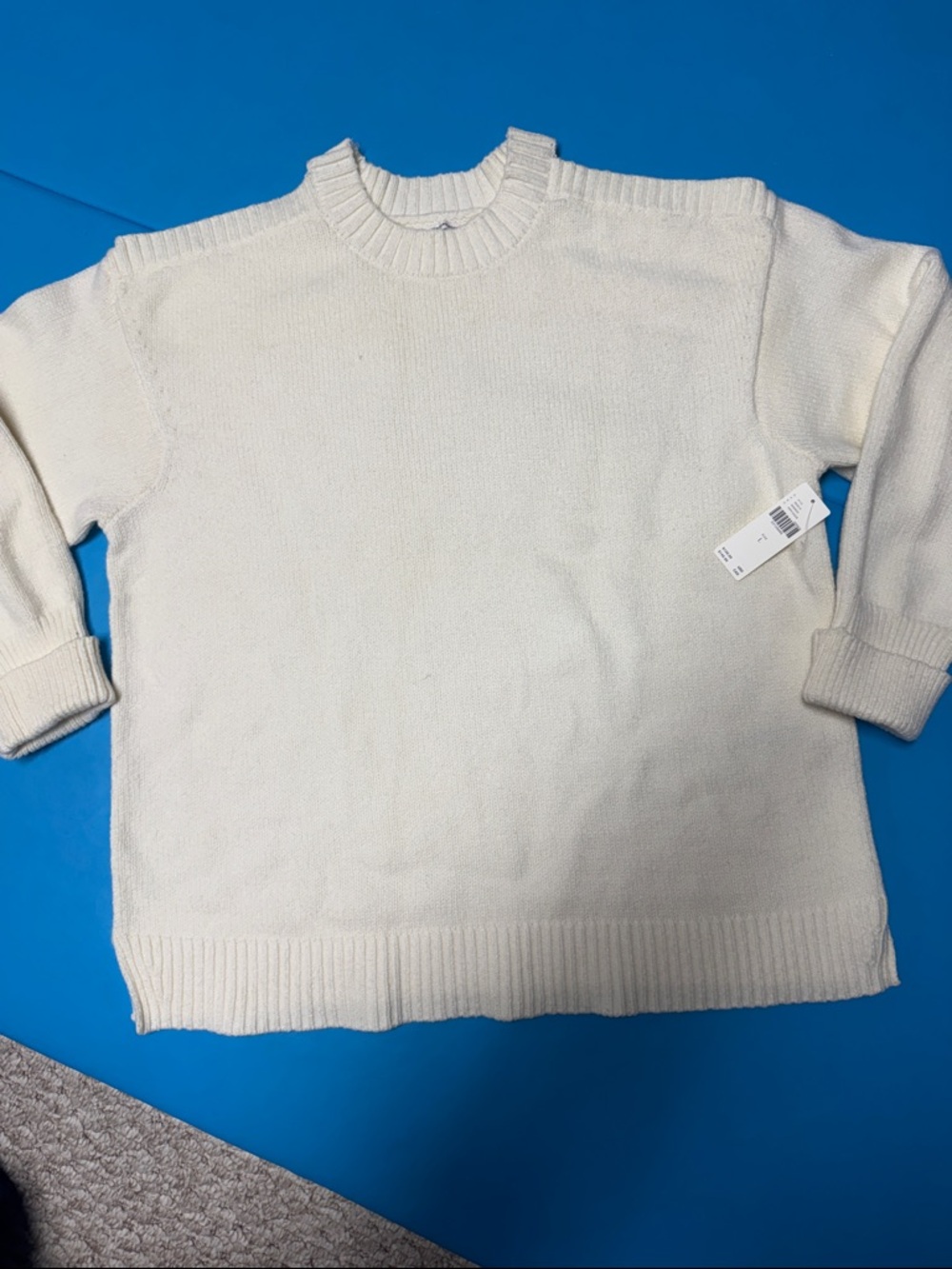 Anthropologie Cream Crewneck Sweater